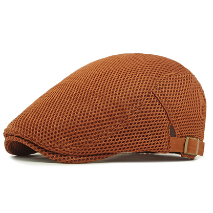 Ademende flatcap met verstelbare band
