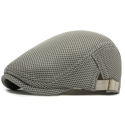 Ademende flatcap met verstelbare band