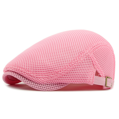 Ademende flatcap met verstelbare band