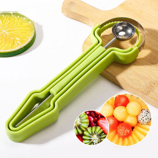 3-in-1 Rvs Meloenboller en Lepel Set