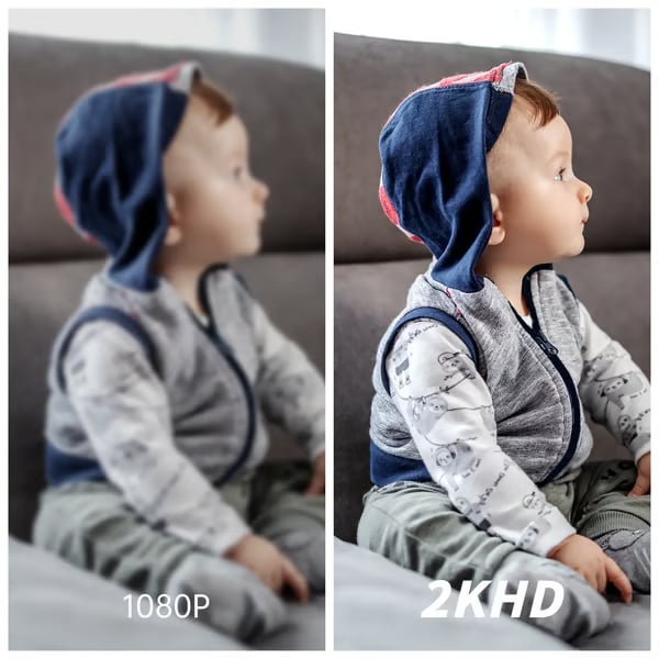 Slimme digitale klokcamera, ondersteunt dual-band wifi (5 GHz en 2,4 GHz) | Veilig bewakingssysteem voor thuis met realtime-monitoring