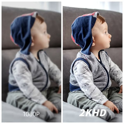 Slimme digitale klokcamera, ondersteunt dual-band wifi (5 GHz en 2,4 GHz) | Veilig bewakingssysteem voor thuis met realtime-monitoring