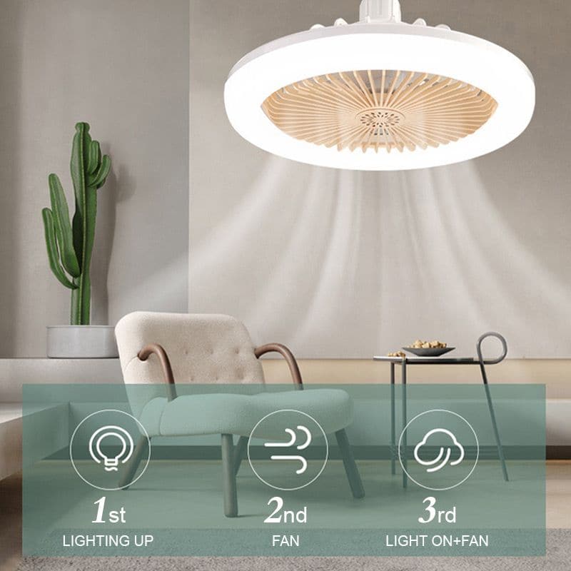 LED Plafondventilator met Afstandsbediening – Stil, 3 Lichtstanden, Energiezuinig🌀