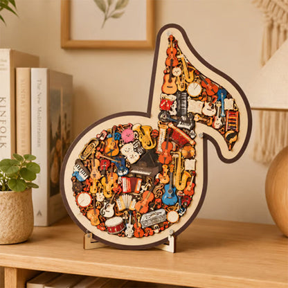 🎶 Houten Muzieknoten Puzzel 🧩