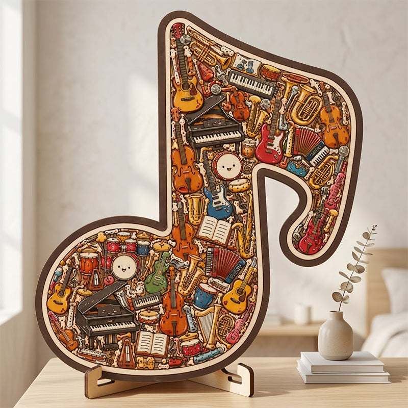 🎶 Houten Muzieknoten Puzzel 🧩