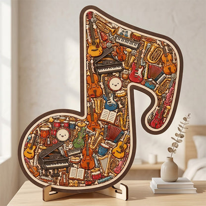 🎶 Houten Muzieknoten Puzzel 🧩