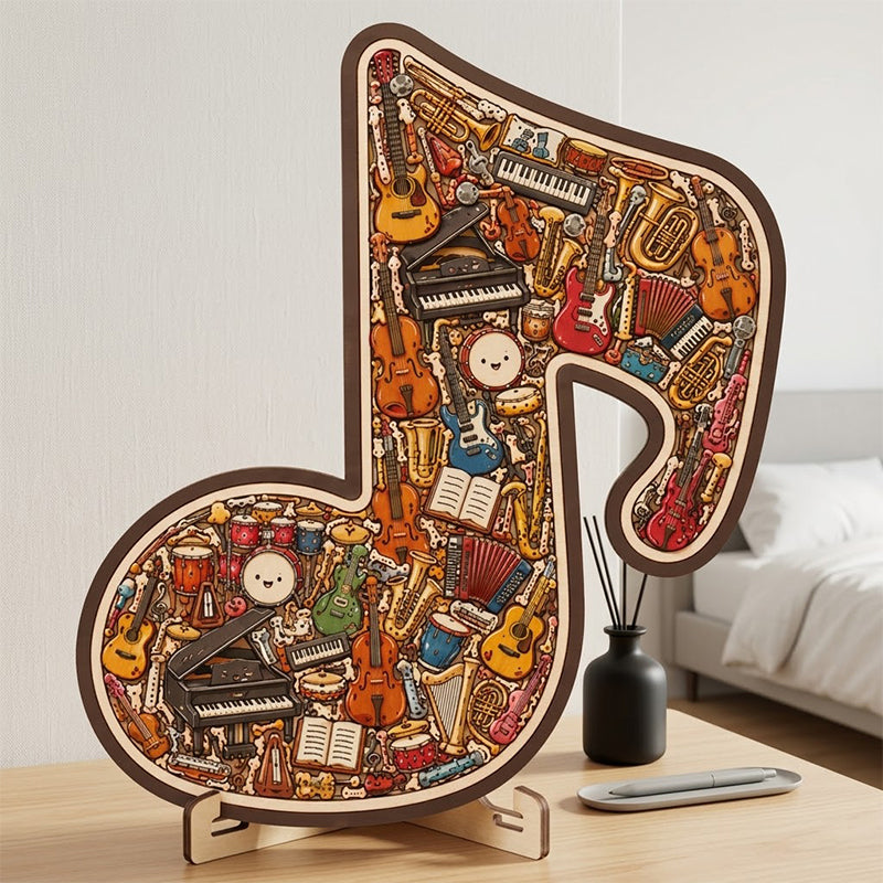 🎶 Houten Muzieknoten Puzzel 🧩