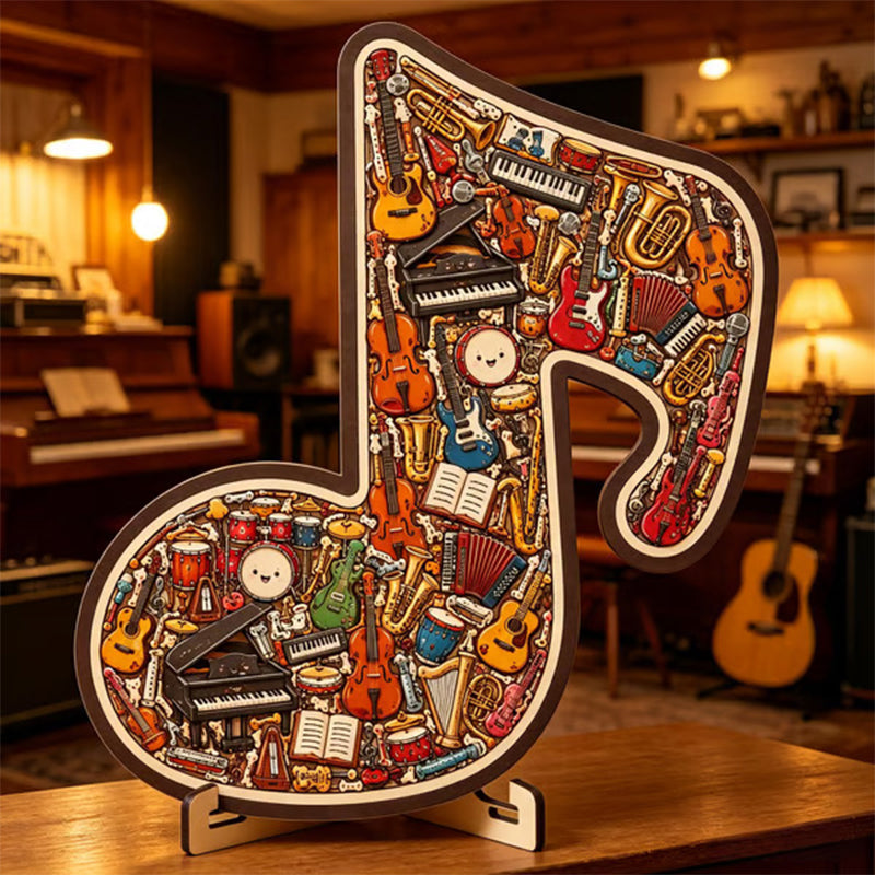 🎶 Houten Muzieknoten Puzzel 🧩