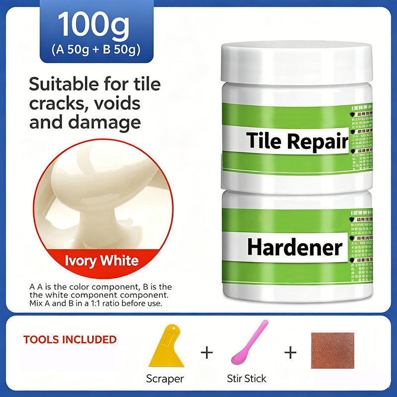 Reinigings- en reparatieset voor tegelvoegen – verwijdert scheuren en herstelt de glans 🧱✨ Professionele reparatie in slechts enkele minuten – geen ervaring vereist, perfect gereinigd! 🛠️💎