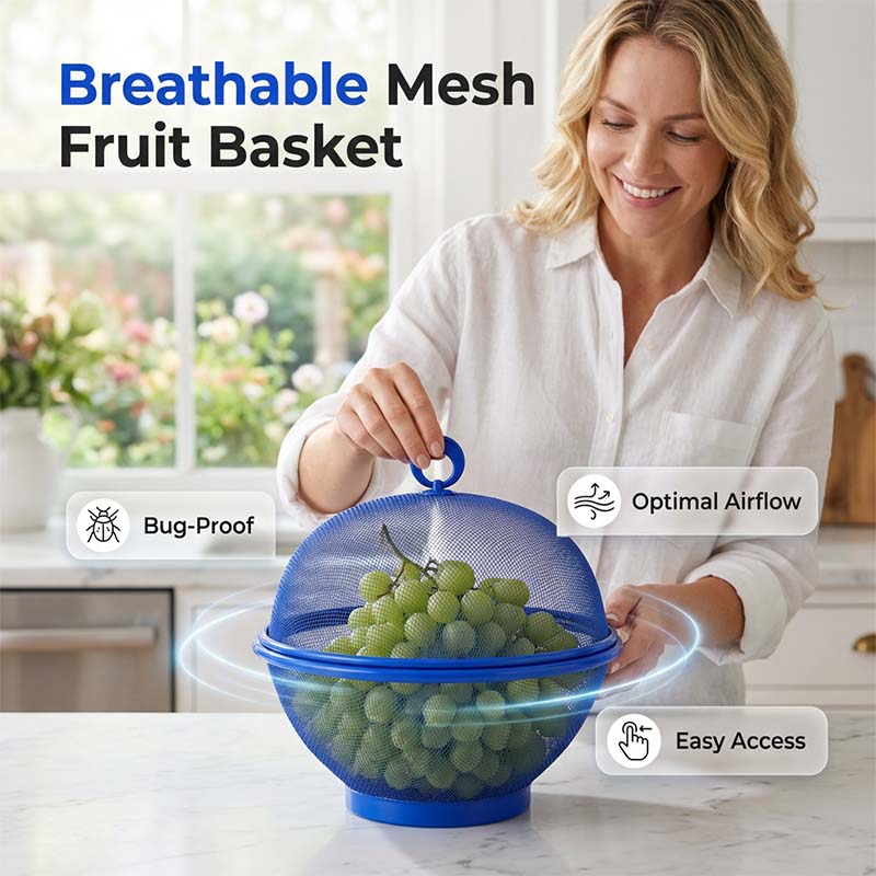 Fruitmand met deksel – Beschermt het fruit, houdt het vers