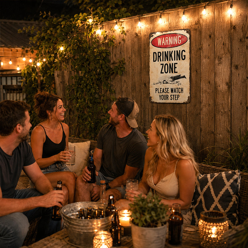 📢📢 Tijdelijke aanbieding: 50% korting! 🔥 Retro metalen bar bord – rustiek waarschuwingsbord voor wanddecoratie