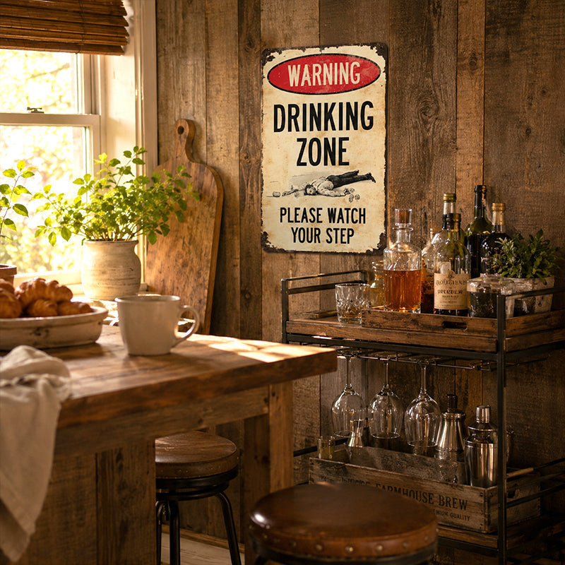 📢📢 Tijdelijke aanbieding: 50% korting! 🔥 Retro metalen bar bord – rustiek waarschuwingsbord voor wanddecoratie