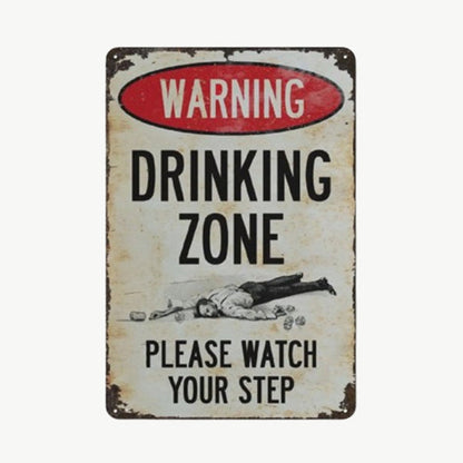 📢📢 Tijdelijke aanbieding: 50% korting! 🔥 Retro metalen bar bord – rustiek waarschuwingsbord voor wanddecoratie