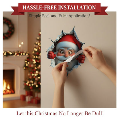 3D kerstmuurstickers, 1 set (2 stuks) | Creëer een kerstsfeer in één minuut
