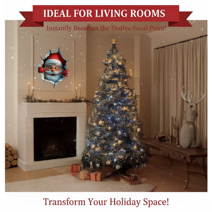 3D kerstmuurstickers, 1 set (2 stuks) | Creëer een kerstsfeer in één minuut