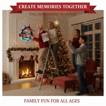 3D kerstmuurstickers, 1 set (2 stuks) | Creëer een kerstsfeer in één minuut