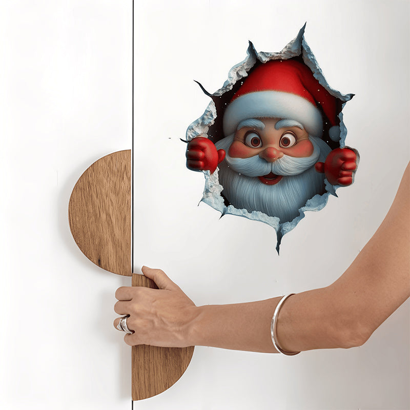 3D kerstmuurstickers, 1 set (2 stuks) | Creëer een kerstsfeer in één minuut
