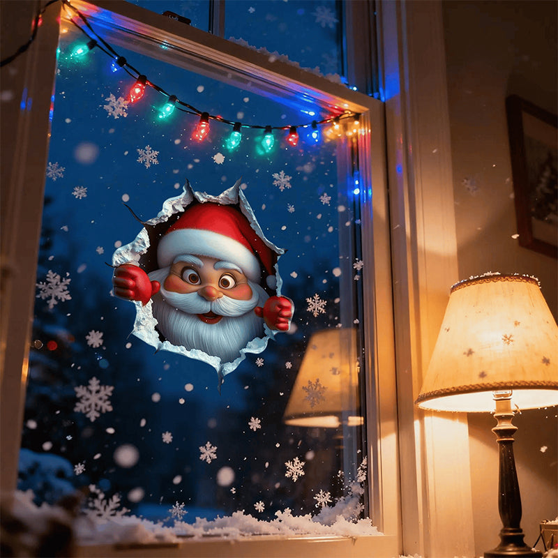 3D kerstmuurstickers, 1 set (2 stuks) | Creëer een kerstsfeer in één minuut