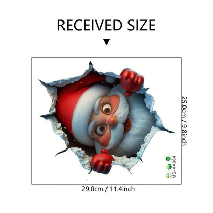 3D kerstmuurstickers, 1 set (2 stuks) | Creëer een kerstsfeer in één minuut