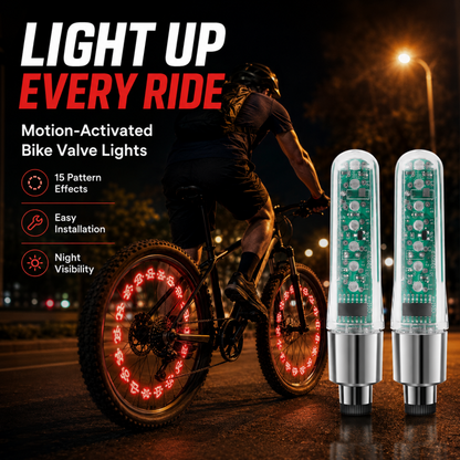 Waterdichte ventielverlichting voor de fiets