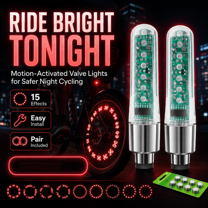 Waterdichte ventielverlichting voor de fiets