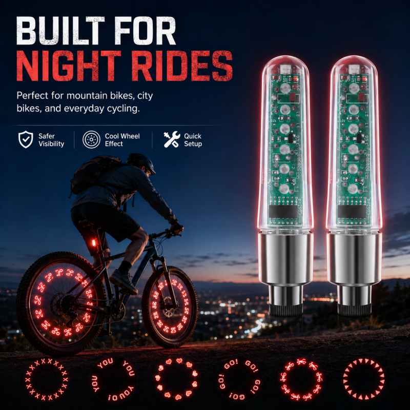 Waterdichte ventielverlichting voor de fiets