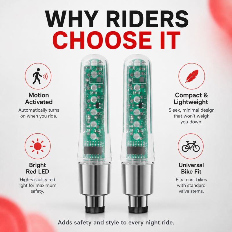 Waterdichte ventielverlichting voor de fiets