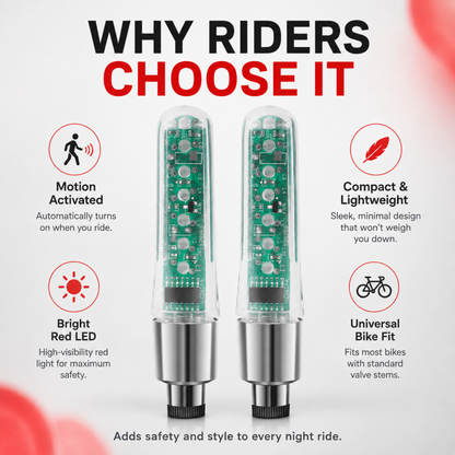 Waterdichte ventielverlichting voor de fiets
