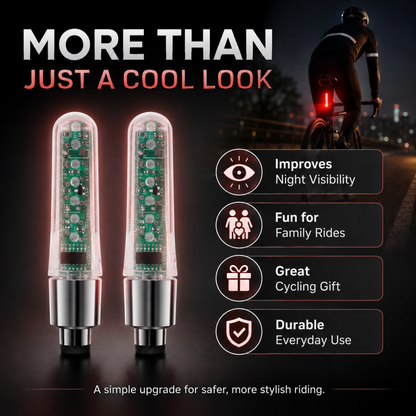 Waterdichte ventielverlichting voor de fiets