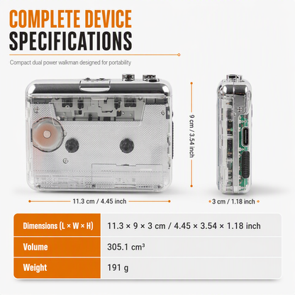 Transparante cassetterecorder – Oude banden, nieuw leven!