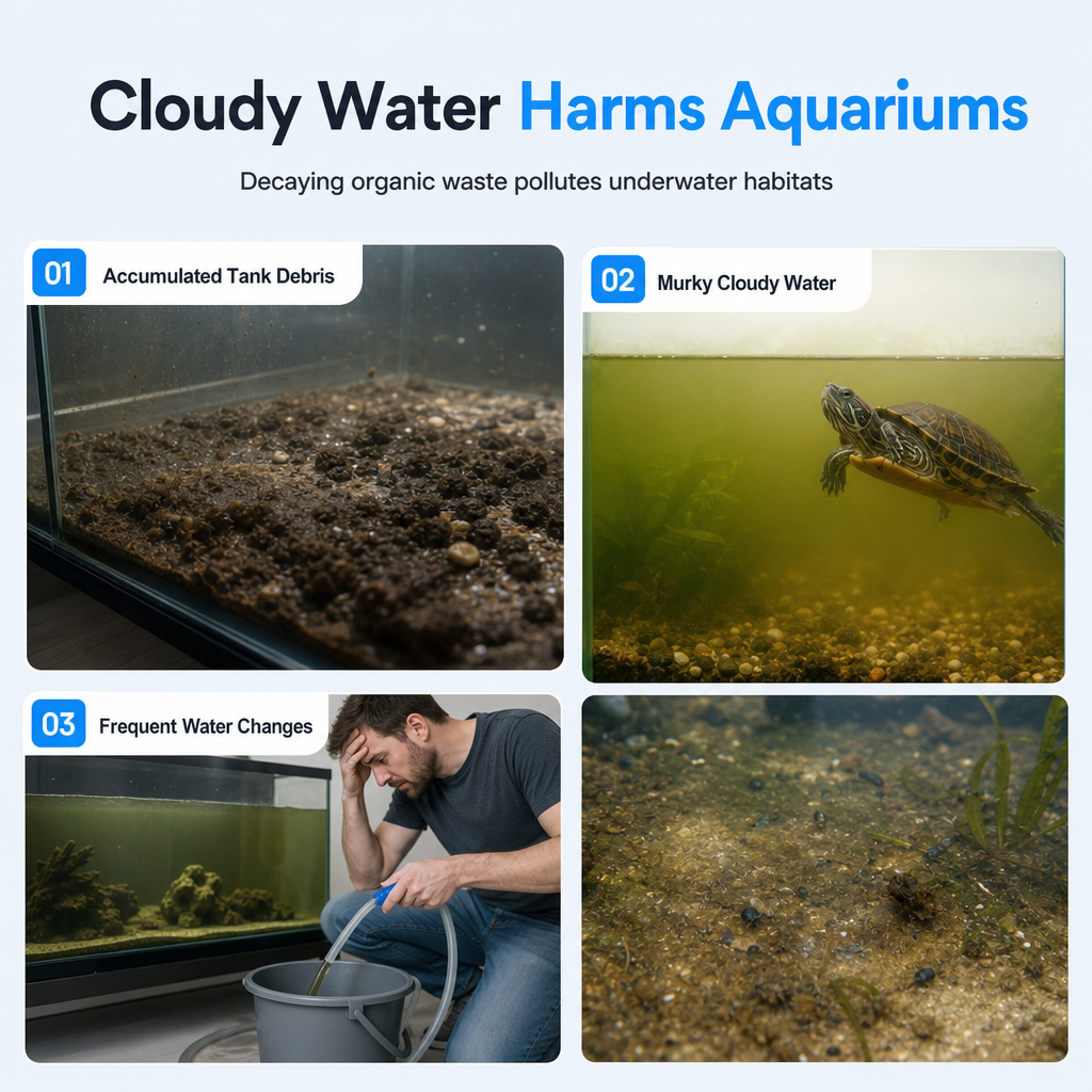 Schildpadden-uitwerpselenverzamelaar en aquariumreiniger