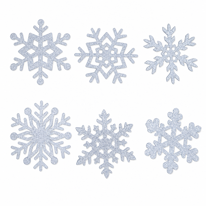 Lichtgevende muurstickers met sneeuwvlokken