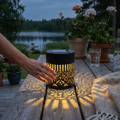 Kleurrijke Solar Mandala Tuinverlichting – Waterdichte LED Wandlamp met Projectie-effect voor Buiten