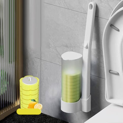 Hygiënische WC Borstel met Wegwerp Sponsjes -  (incl. 6-36 geurpads)