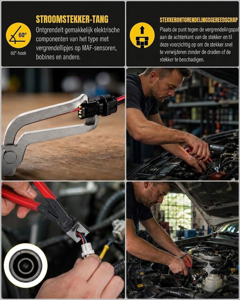ProReach 5-delige tangenset voor het verwijderen van elektrische connectoren - speciaal gereedschap voor auto en elektra