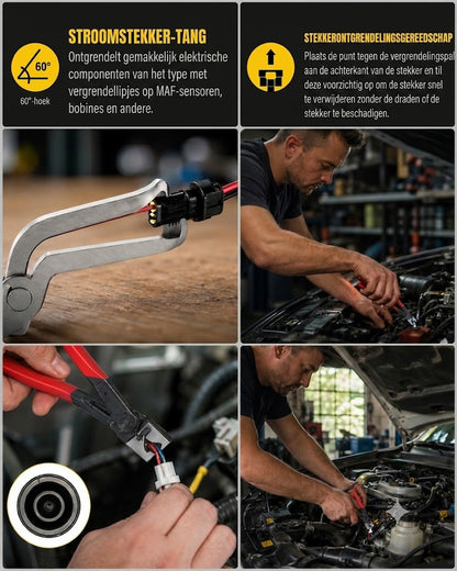 ProReach 5-delige tangenset voor het verwijderen van elektrische connectoren - speciaal gereedschap voor auto en elektra
