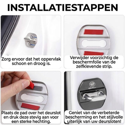 Beschermpad voor autodeurslot | 4-delige set.